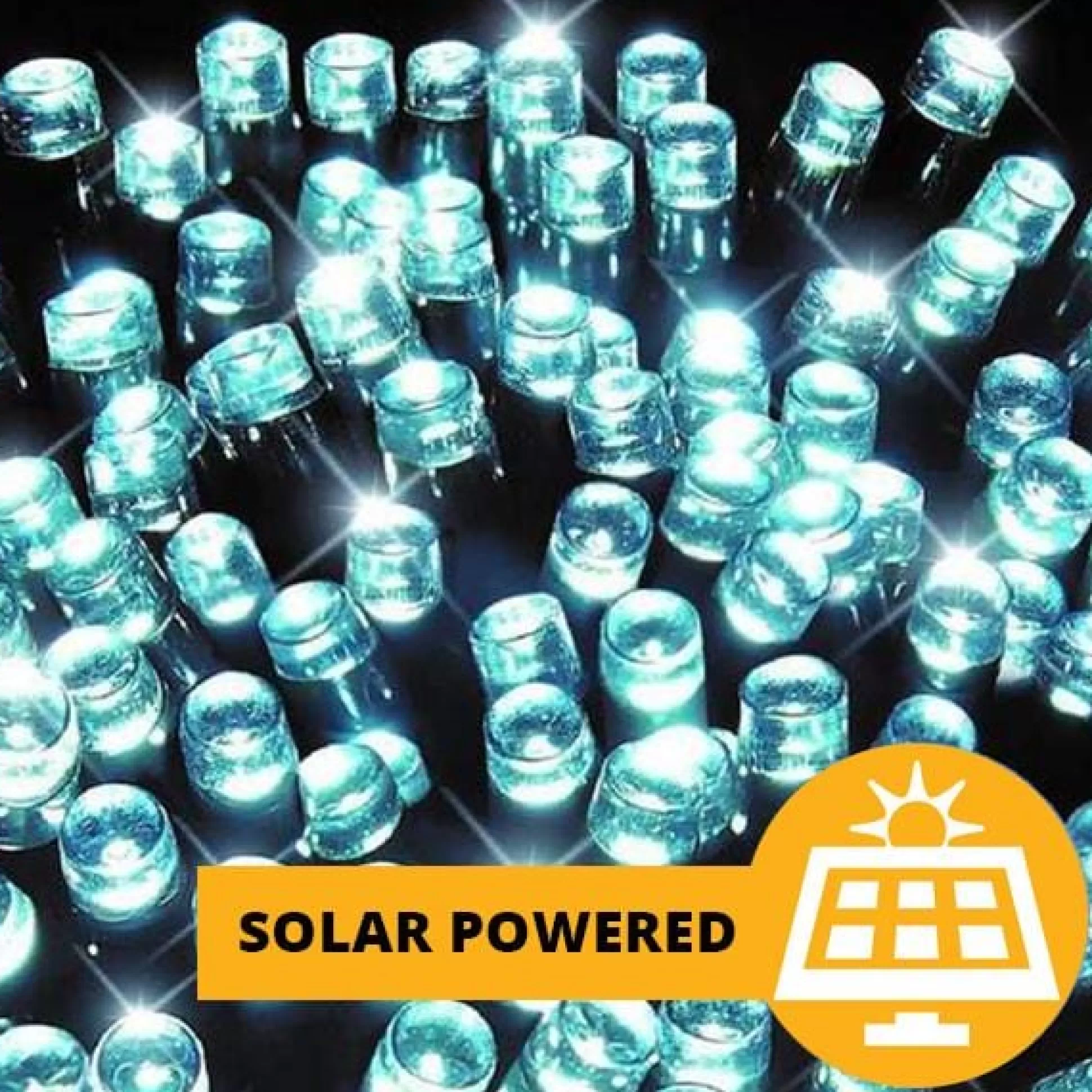 Solar Lights>Christmas World Led Solar White Lights (15.9M)