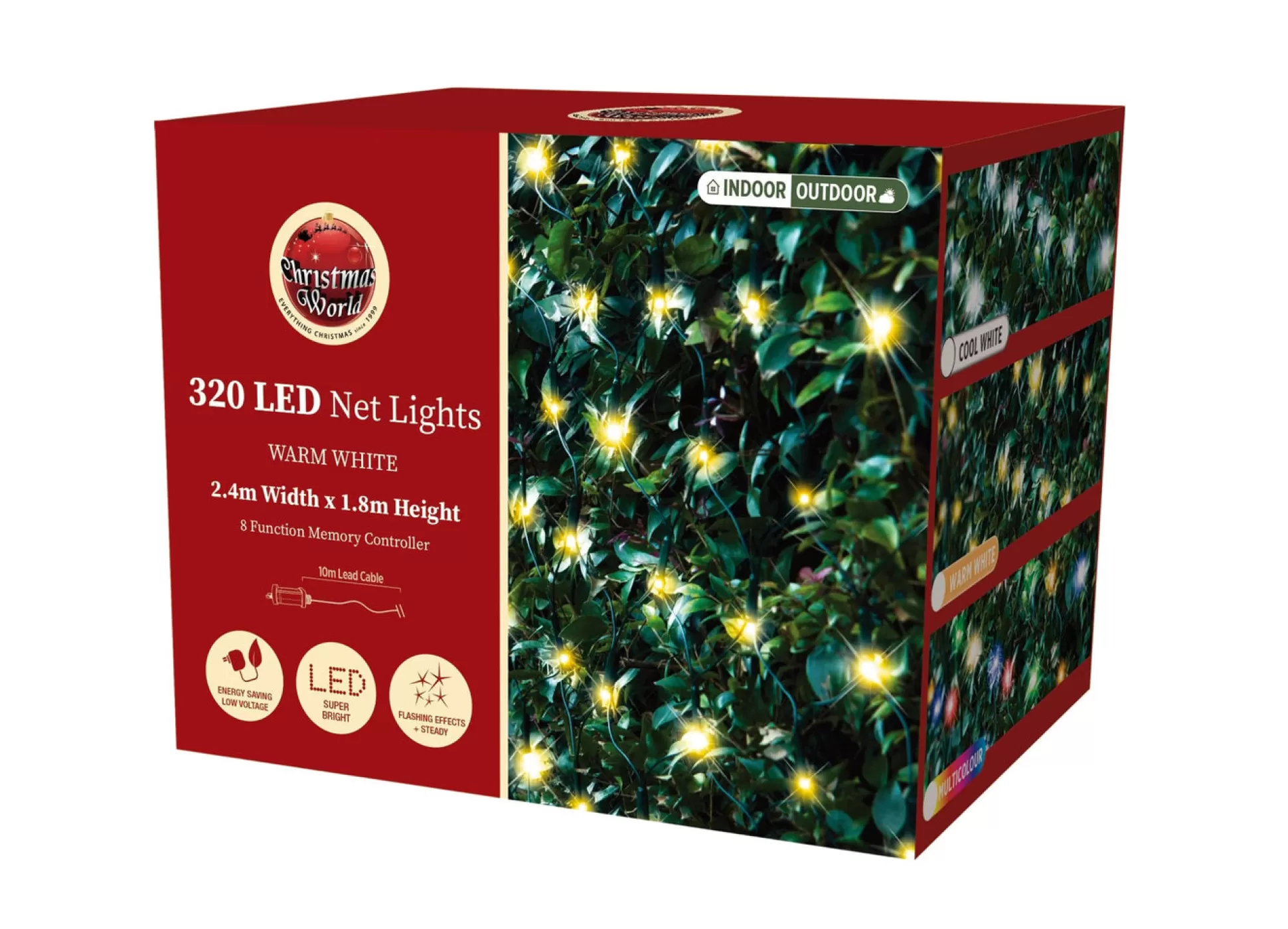 Net Lights>Christmas World Led Warm White Net Light (2.4M)