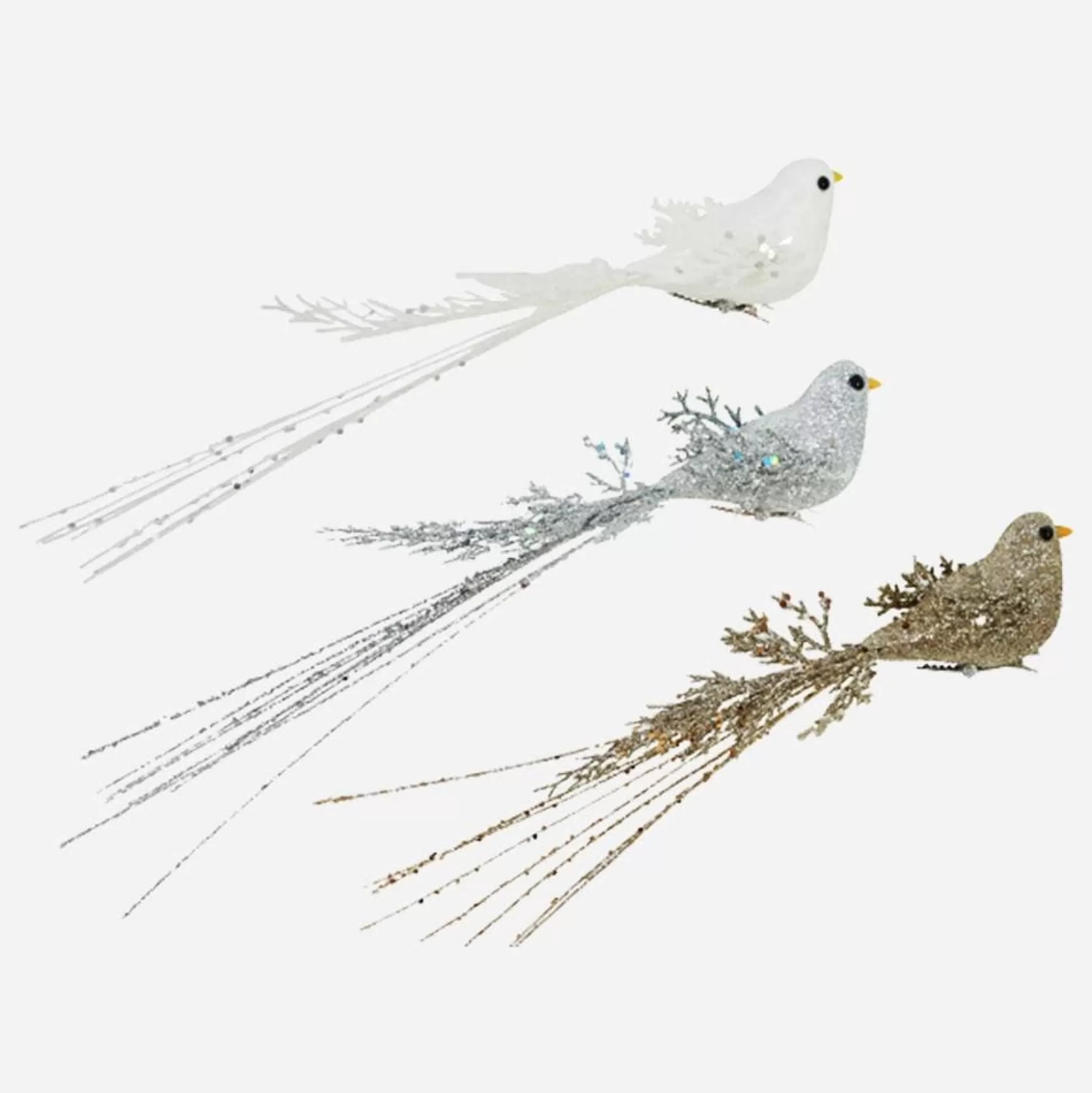 Magical Winter Wonderland>Christmas World Long Tail Bird Clip On (28Cm)