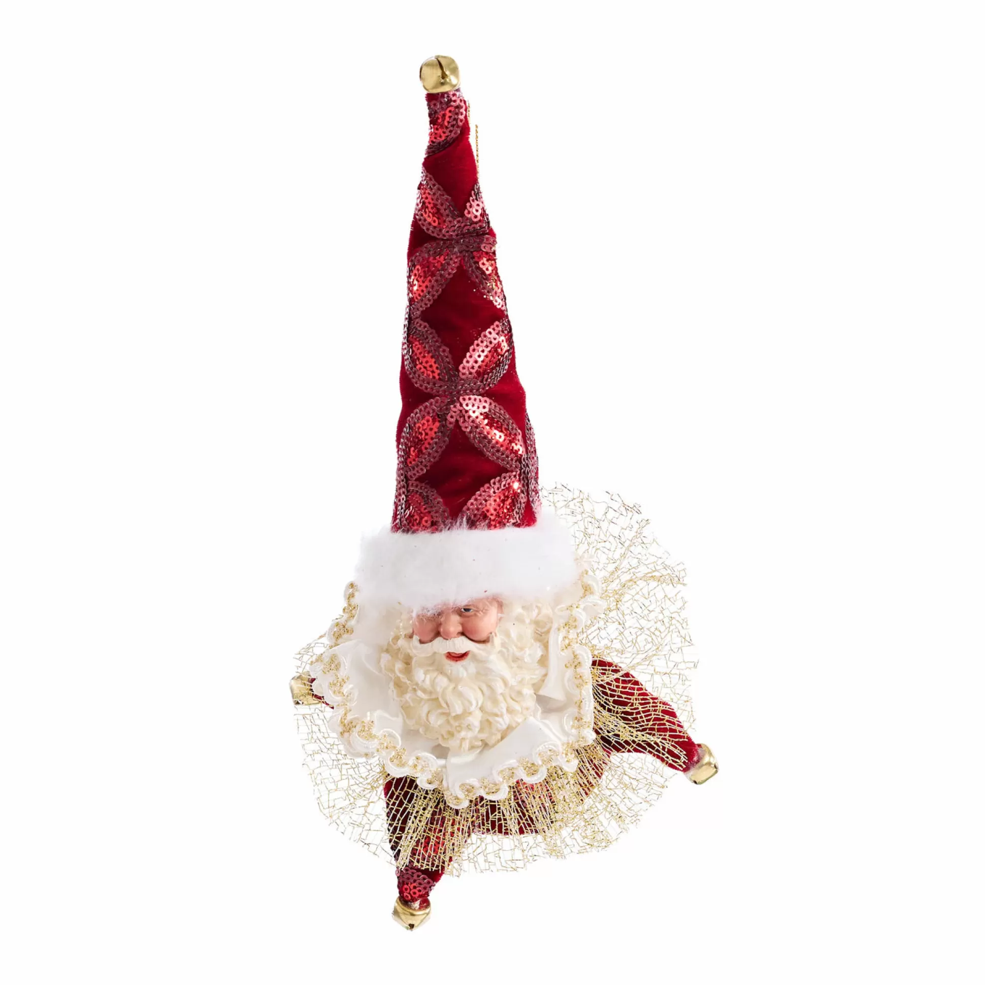 Hanging Decorations>Christmas World Luxe Santa Ornament (30Cm)