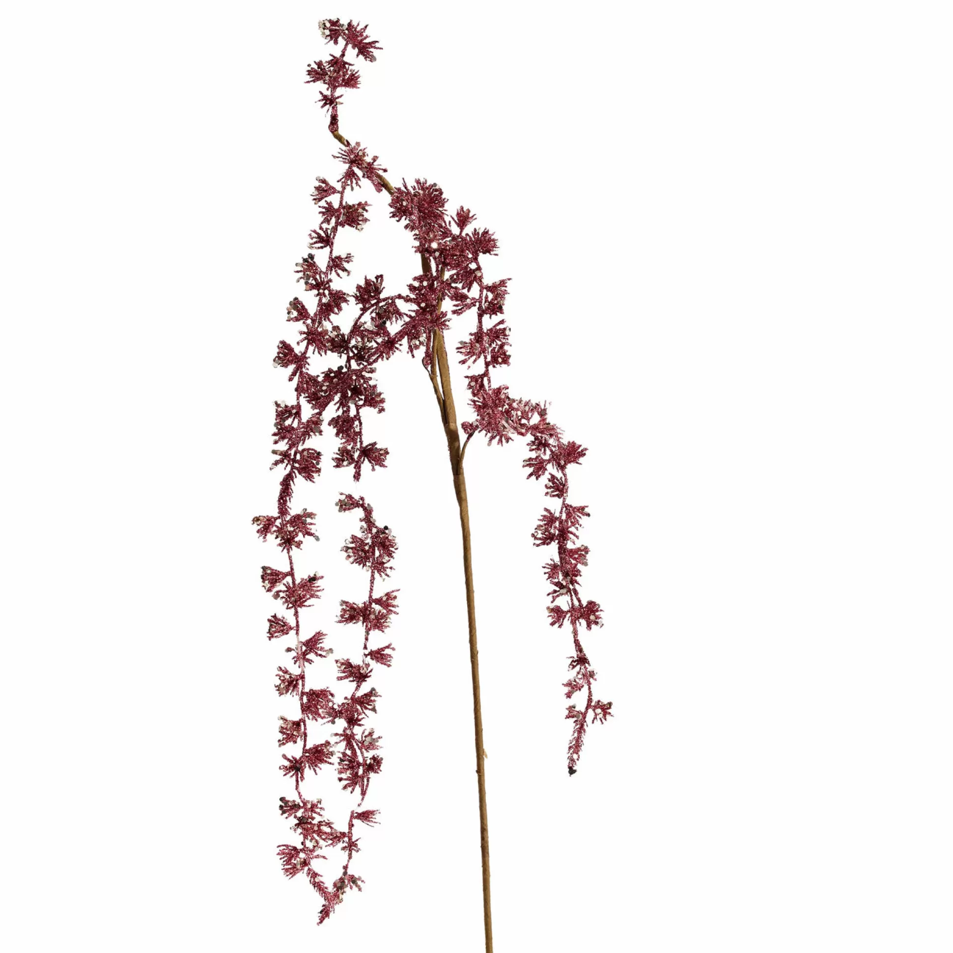 Pick & Berries>Christmas World Magenta Glitter Drop Stem (110Cm)