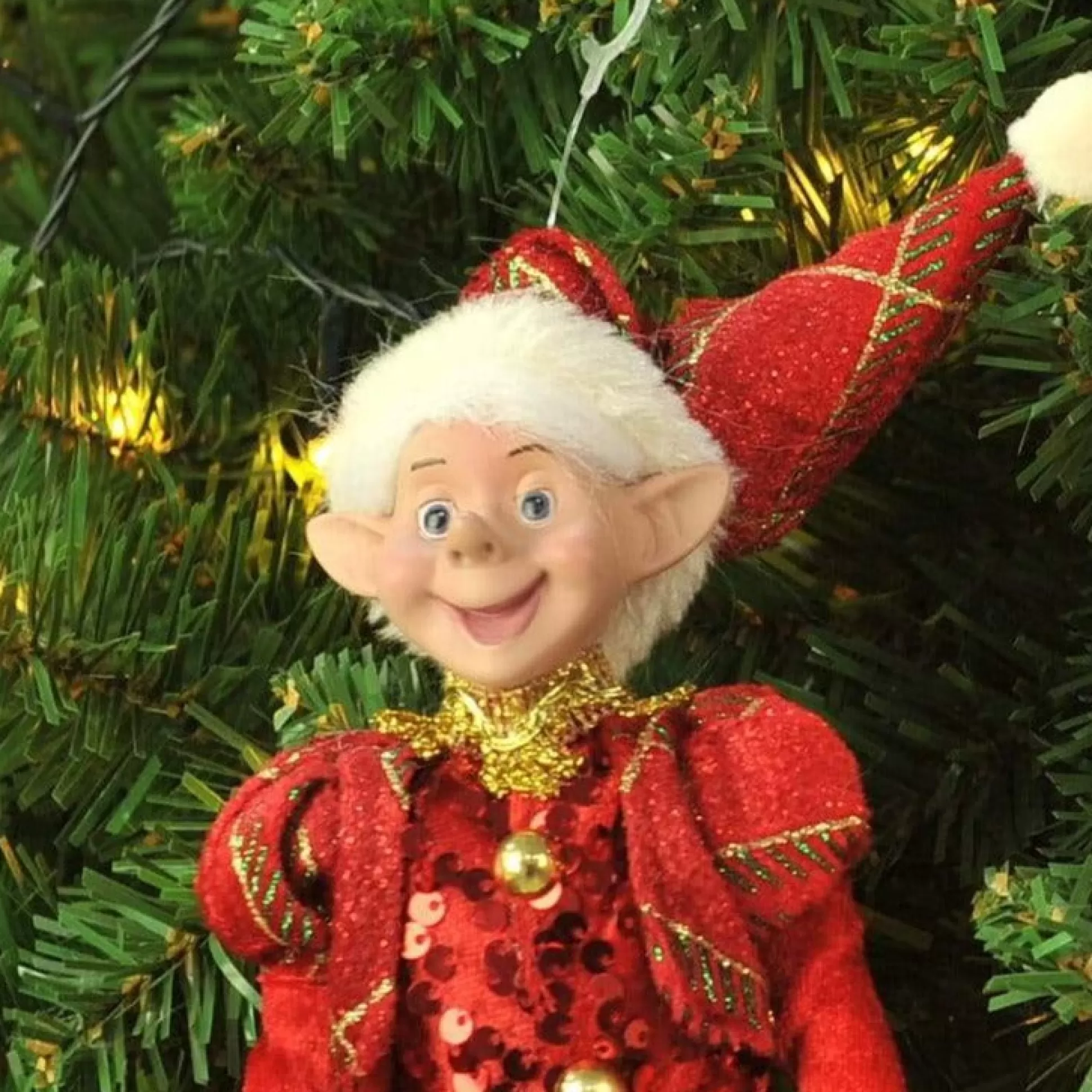 Elf'S Galore>Christmas World Mischievous Elf Doll (25Cm) - Red Hat