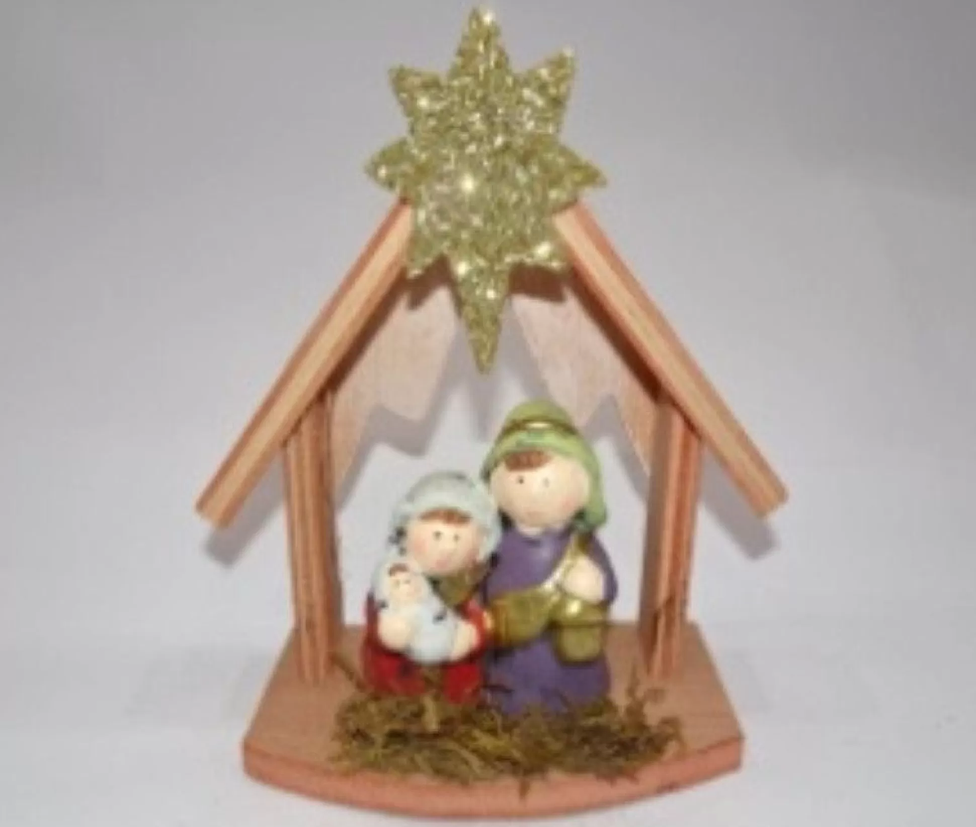 Traditional & Berry>Christmas World Nativity Set Wooden House 13 X 6 X 16.5Cm