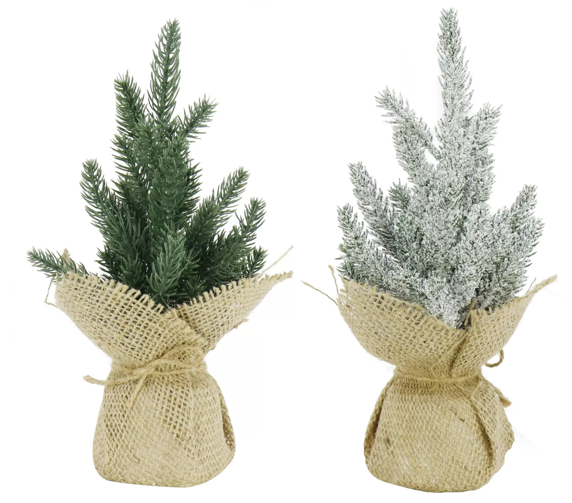 Magical Winter Wonderland>Christmas World Pine Tree Decorated (26Cm) - Natural