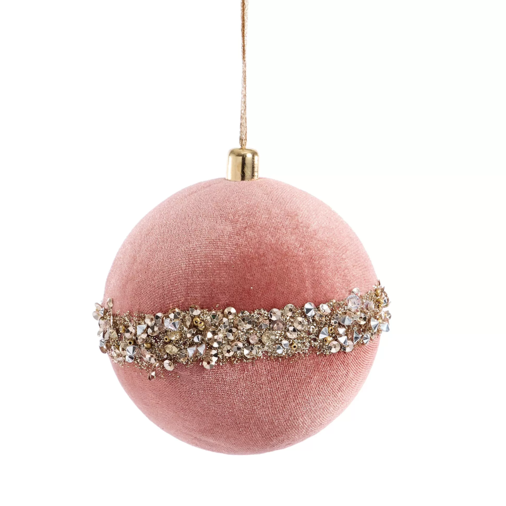 Pretty In Pink & Rose Gold>Christmas World Pink Velvet Ball (10Cm)