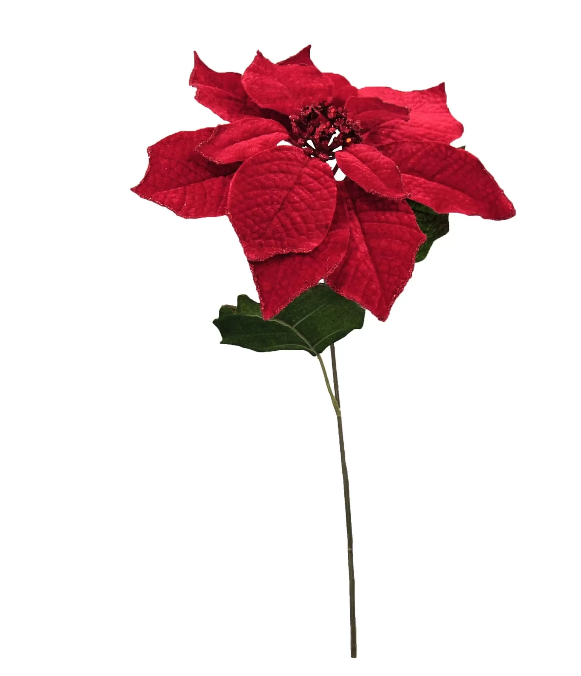 Traditional & Berry>Christmas World Poinsettia Red/Burgundy Pick