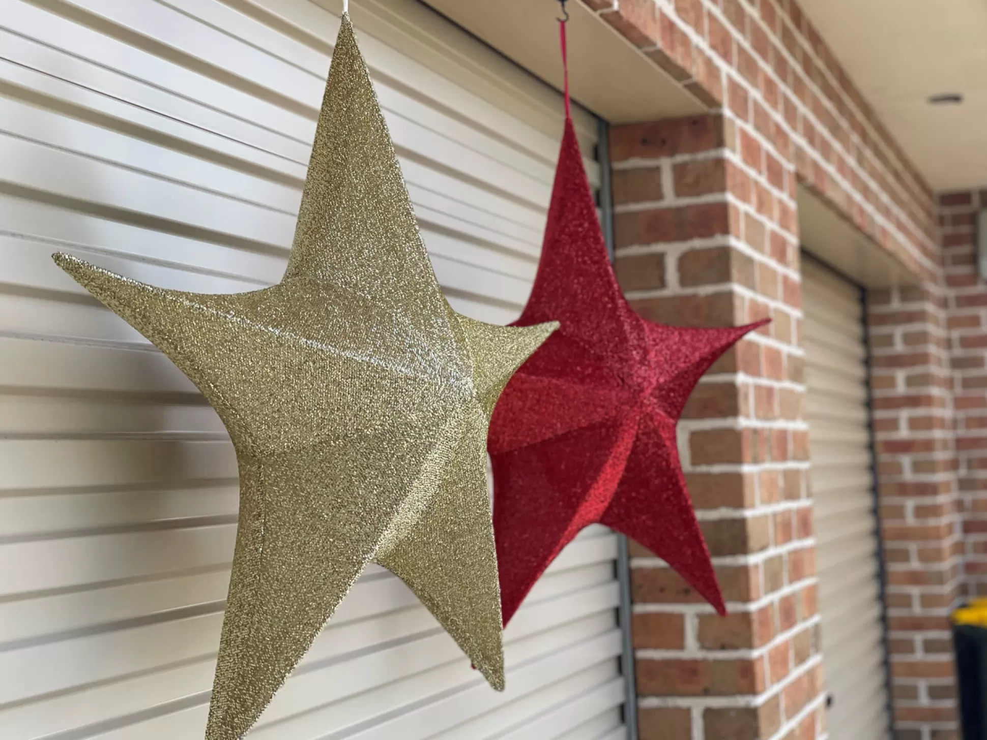 Hanging Decorations>Christmas World Pop Up Tinsel Star (65Cm) 2 Asst