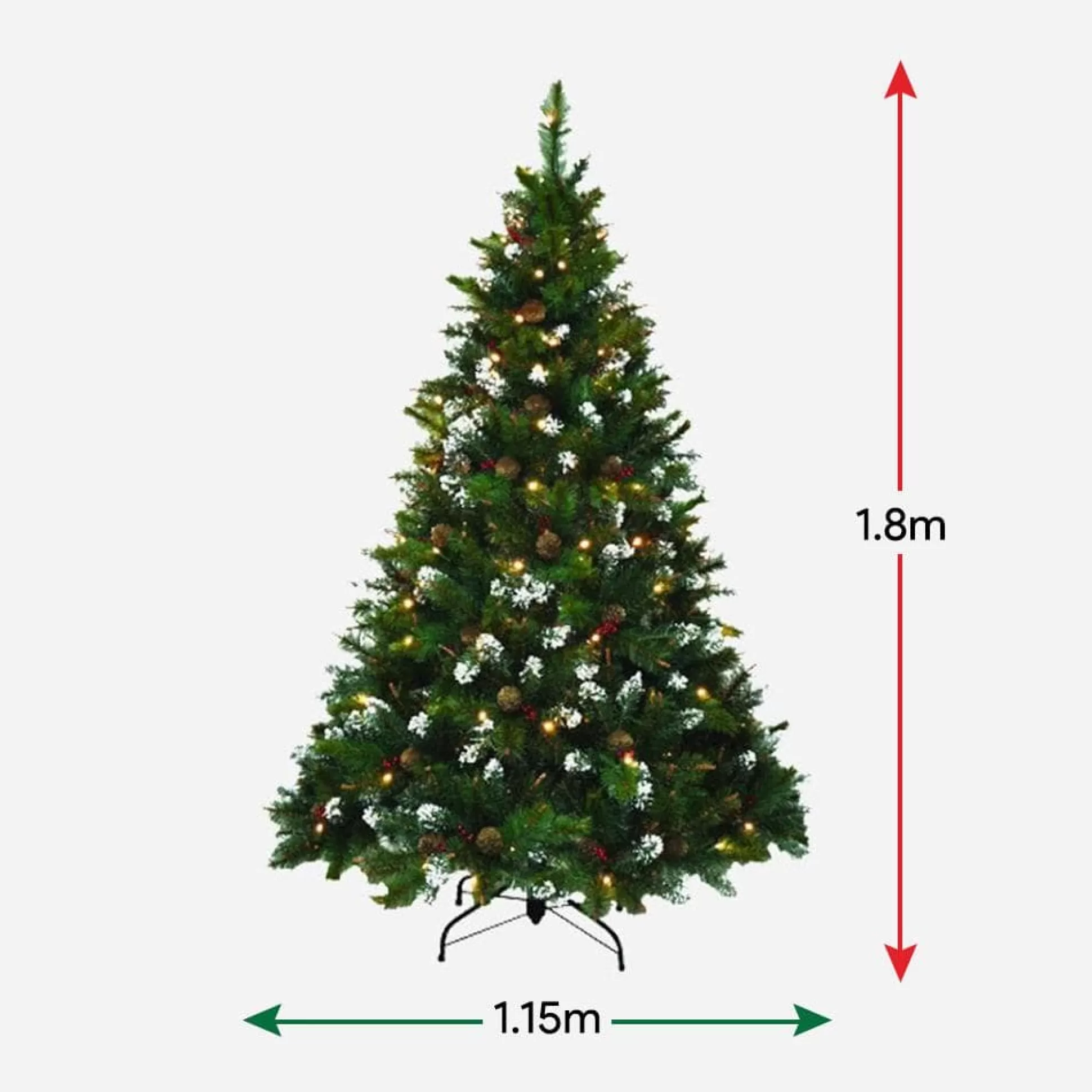 Artificial Trees>Christmas World Pre-Lit Canadian Pine Tree 6Ft (1.8M)