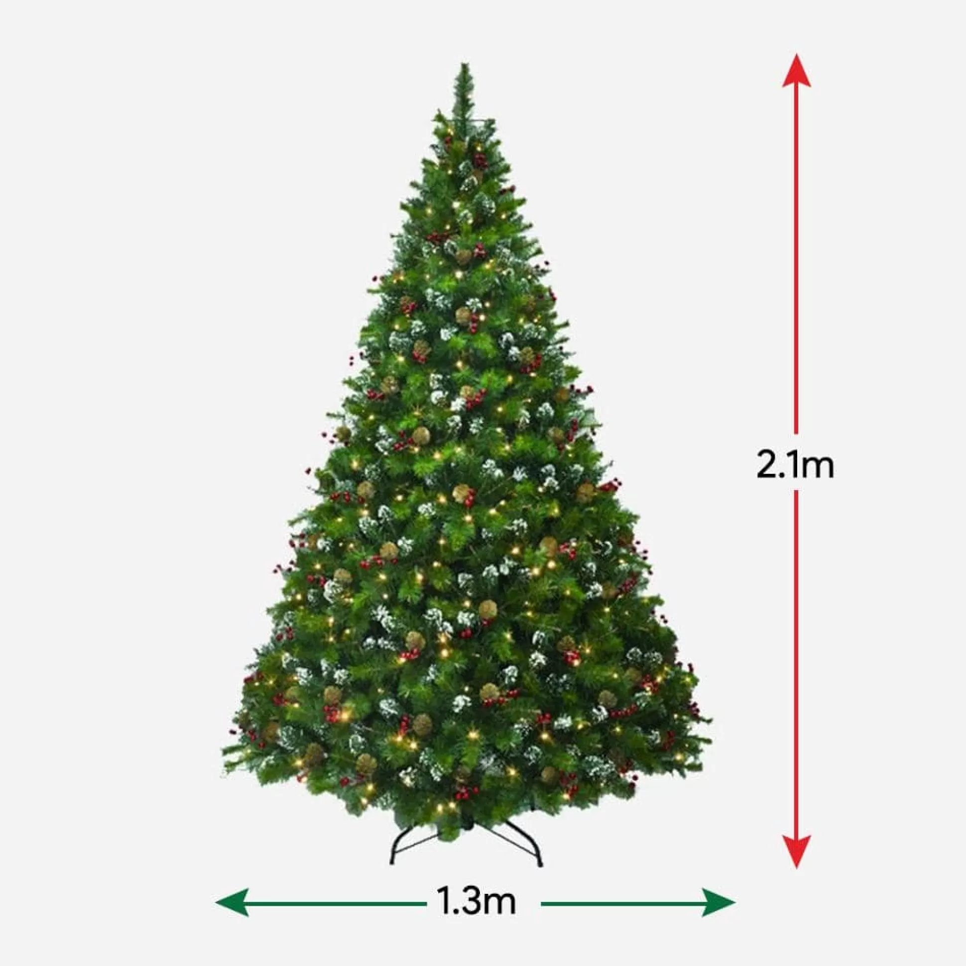 Artificial Trees>Christmas World Pre-Lit Canadian Pine Tree 7Ft (2.1M)