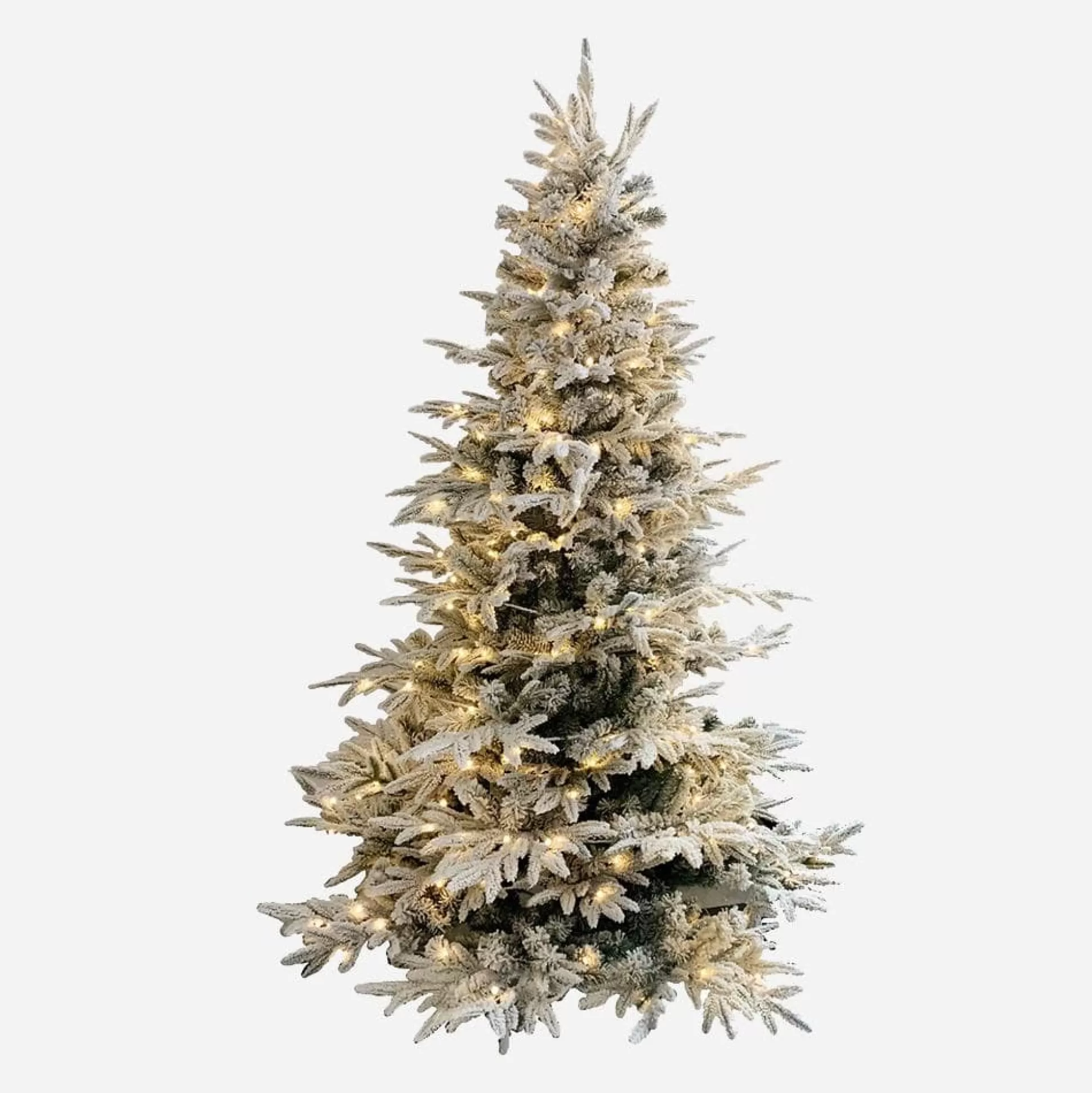 Artificial Trees>Christmas World Pre-Lit Flocked Fir Tree 7Ft (2.1M)