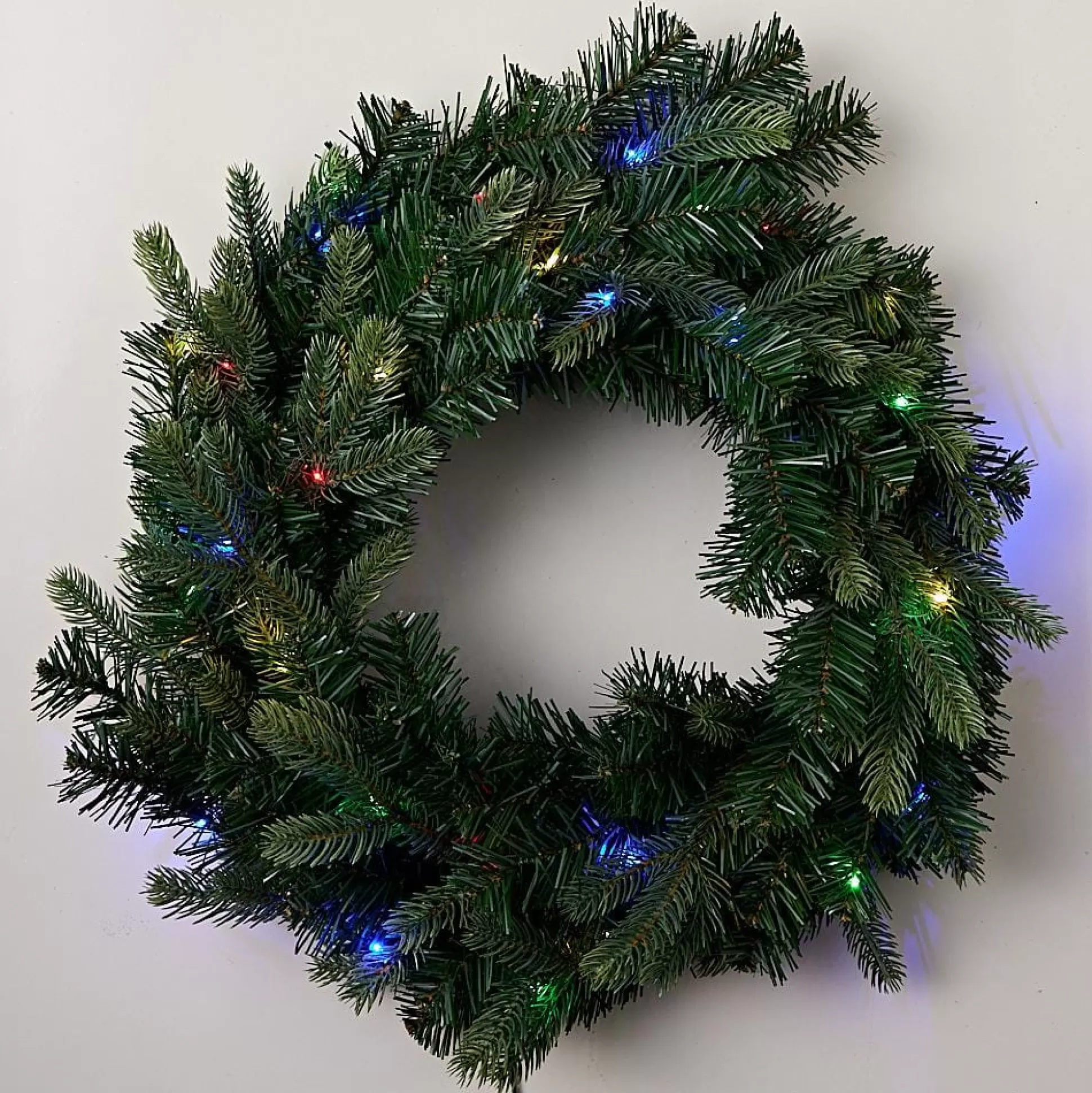 Wreaths, Garlands And Bows>Christmas World Pre-Lit Multi Geneva Wreath (50Cm)