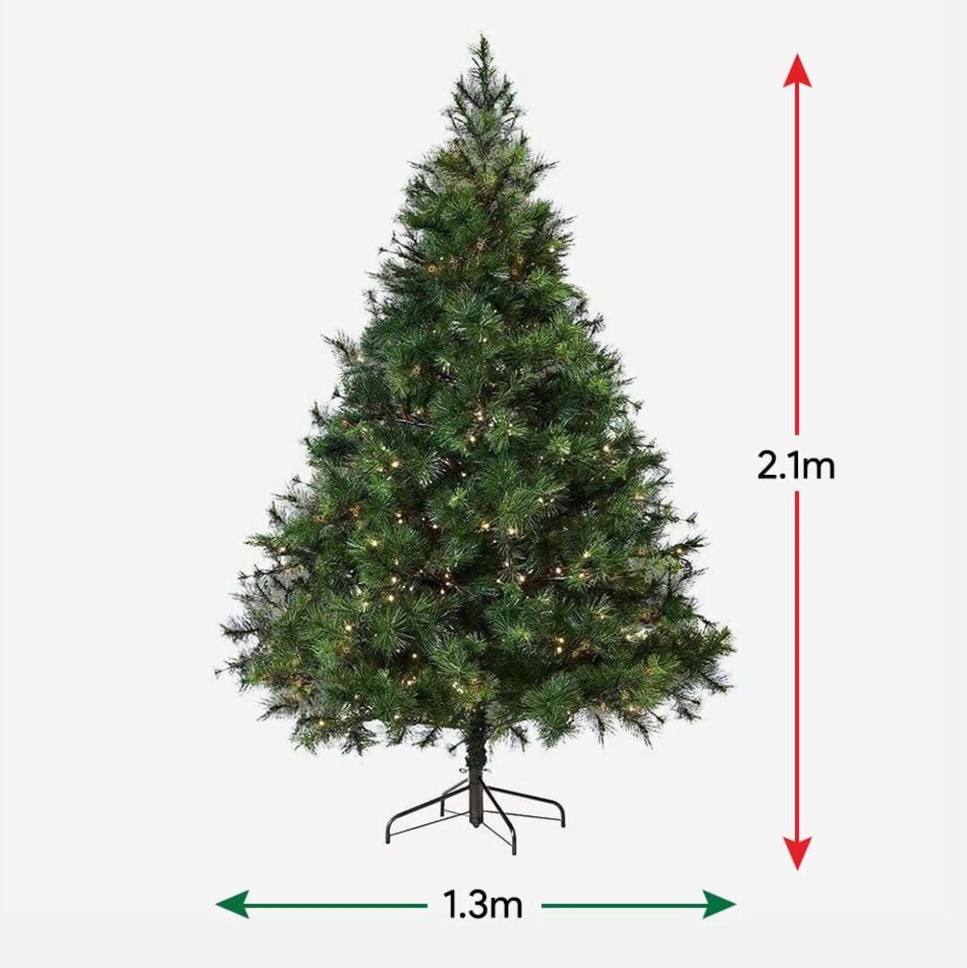 Artificial Trees>Christmas World Pre-Lit Natural Royal Pine Tree - Warm White 7Ft (2.1M)