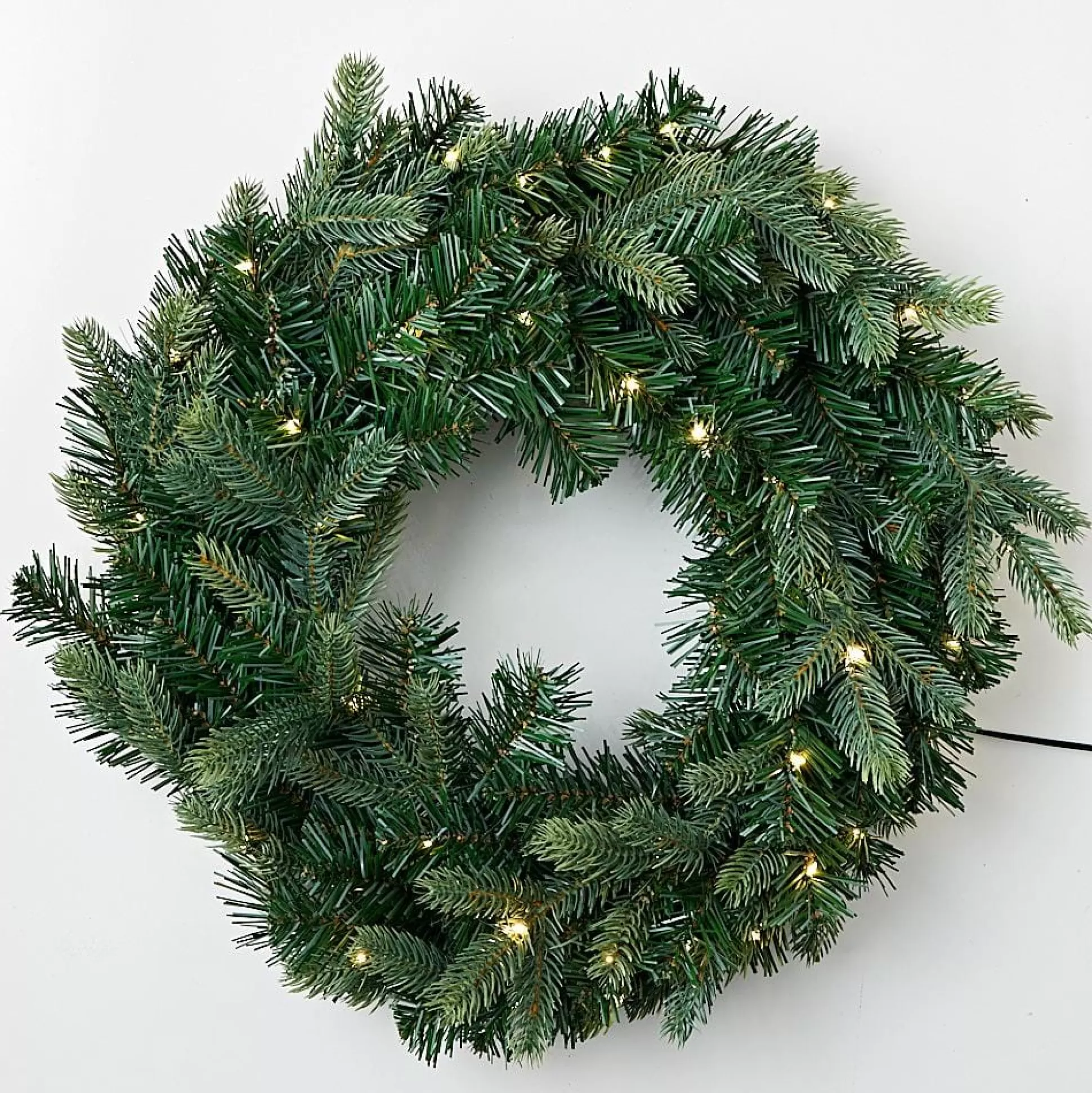 Wreaths, Garlands And Bows>Christmas World Pre-Lit Warm White Geneva Wreath (50Cm)