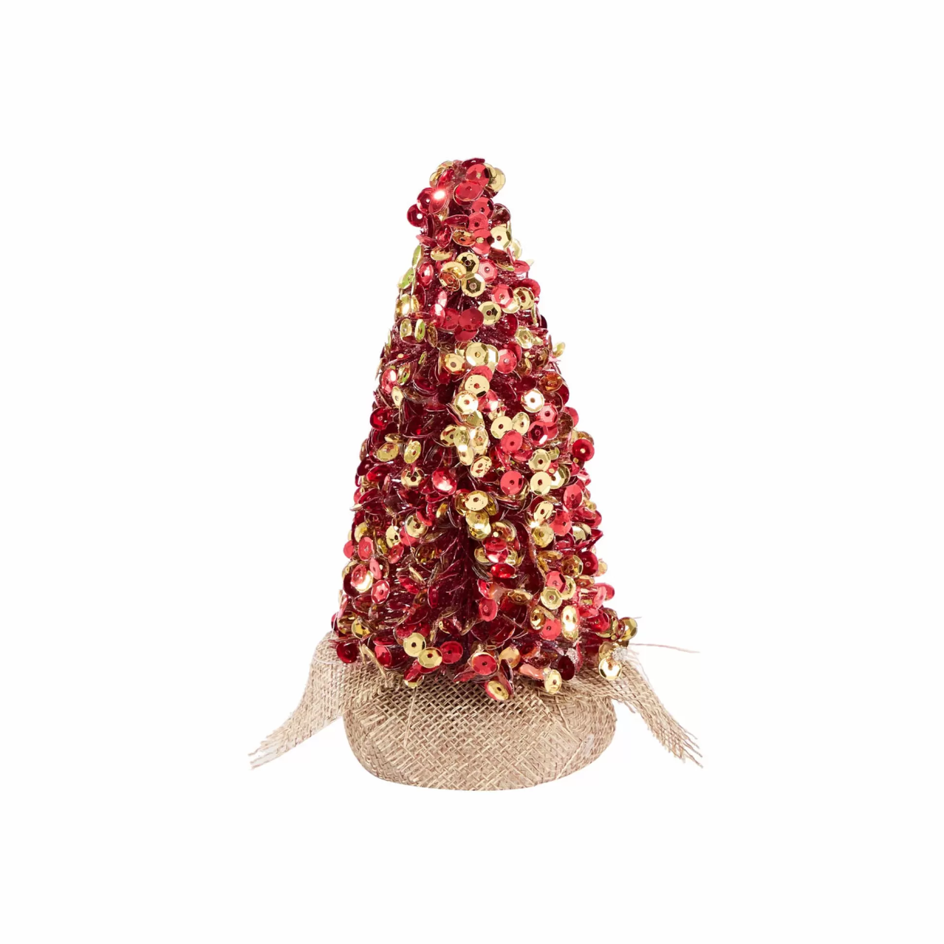 Traditional & Berry>Christmas World Red And Gold Glitter Tree (13.5Cm)