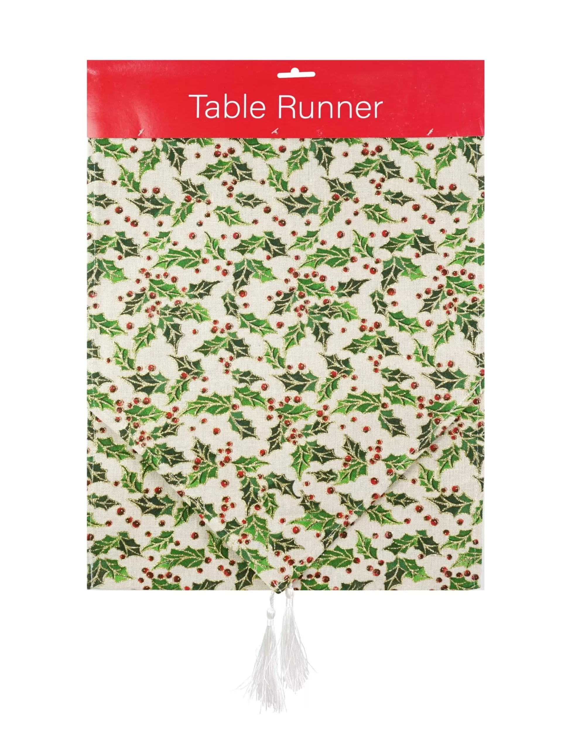 Traditional & Berry>Christmas World Red And Green Glitter Runner Asst