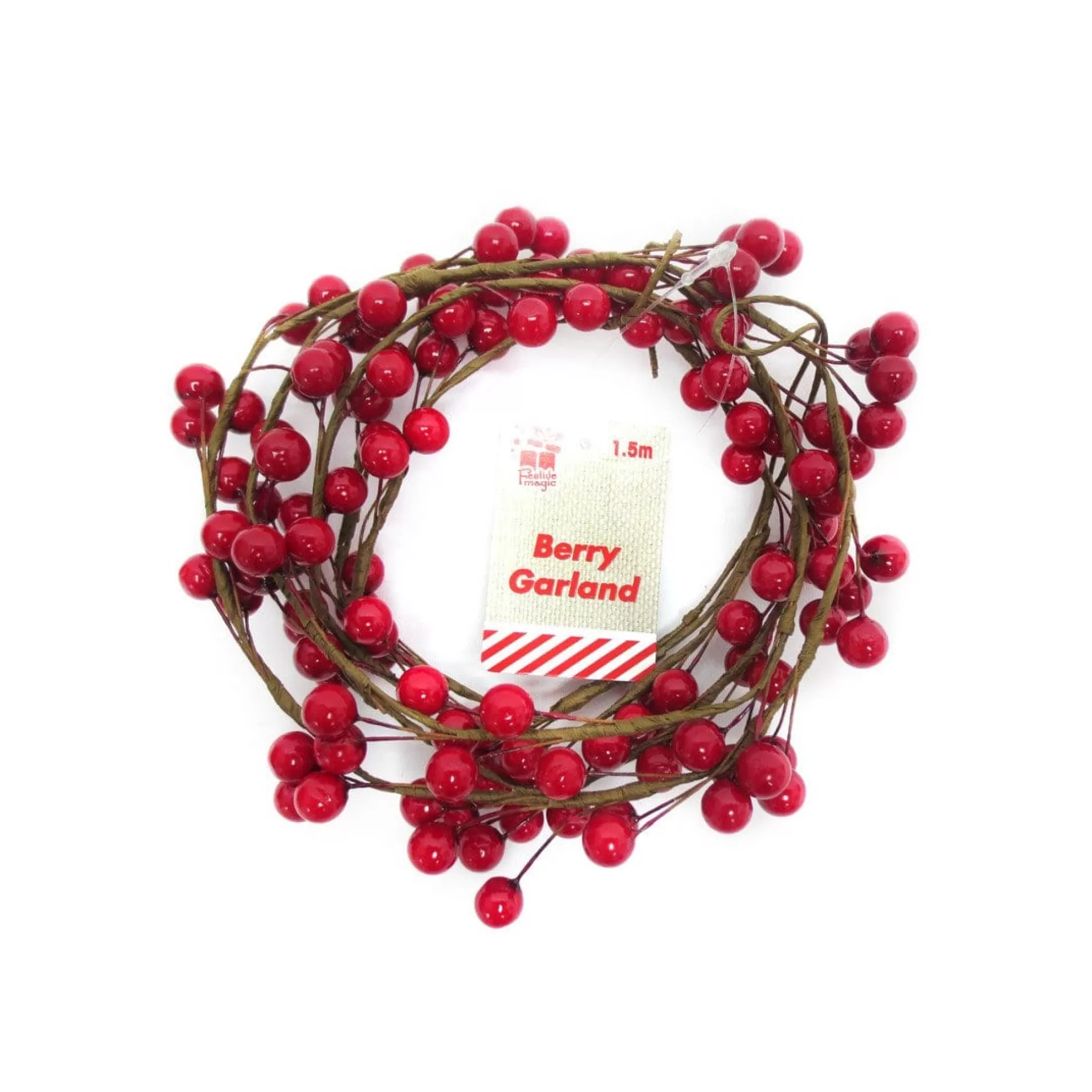 Traditional & Berry>Christmas World Red Berries Garland (1.5M)