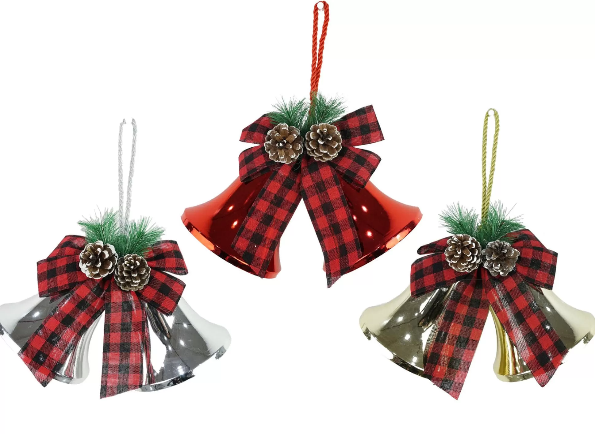 Traditional & Berry>Christmas World Shiny Twin Bells With Bow