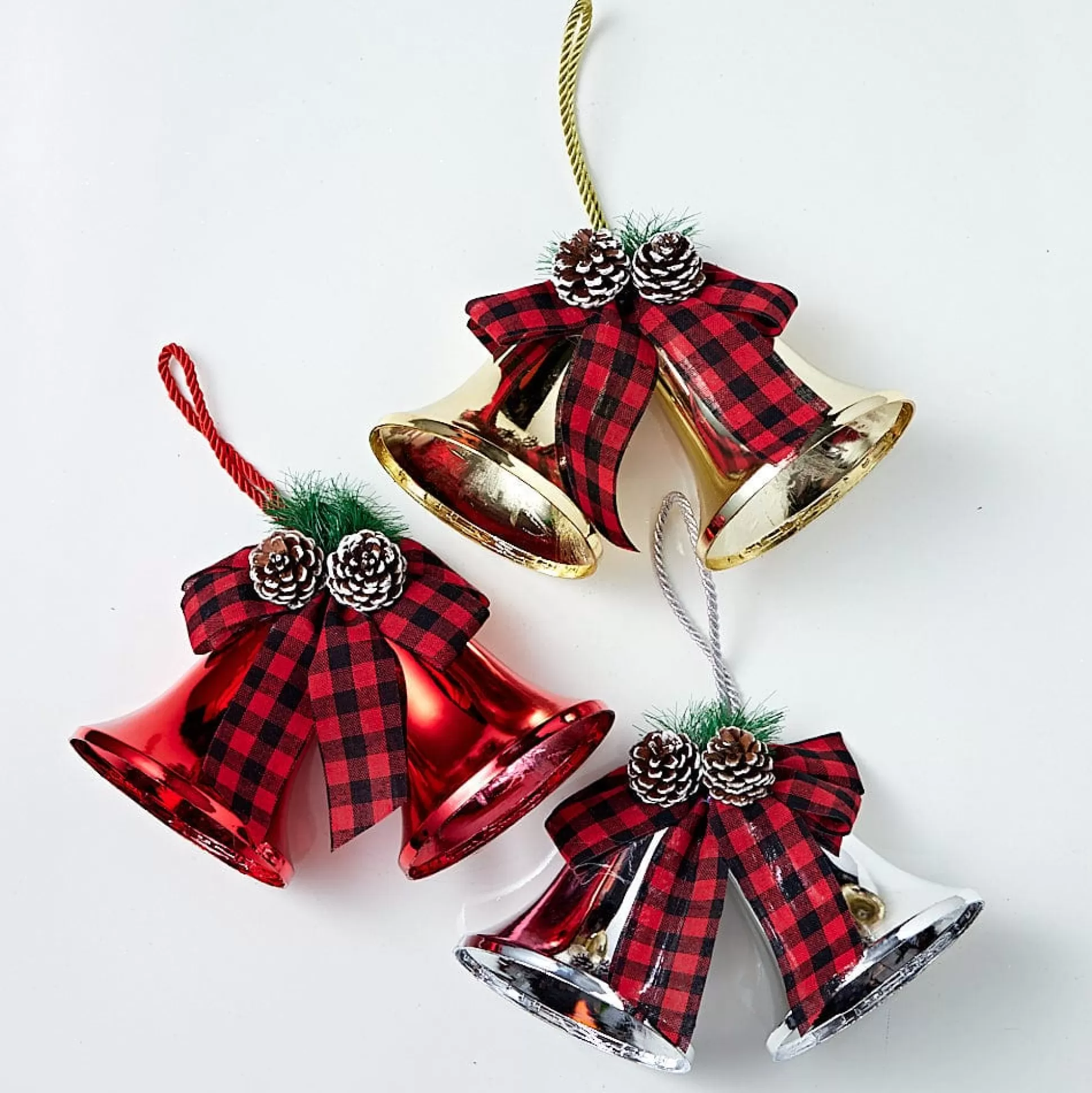 Traditional & Berry>Christmas World Shiny Twin Bells With Bow