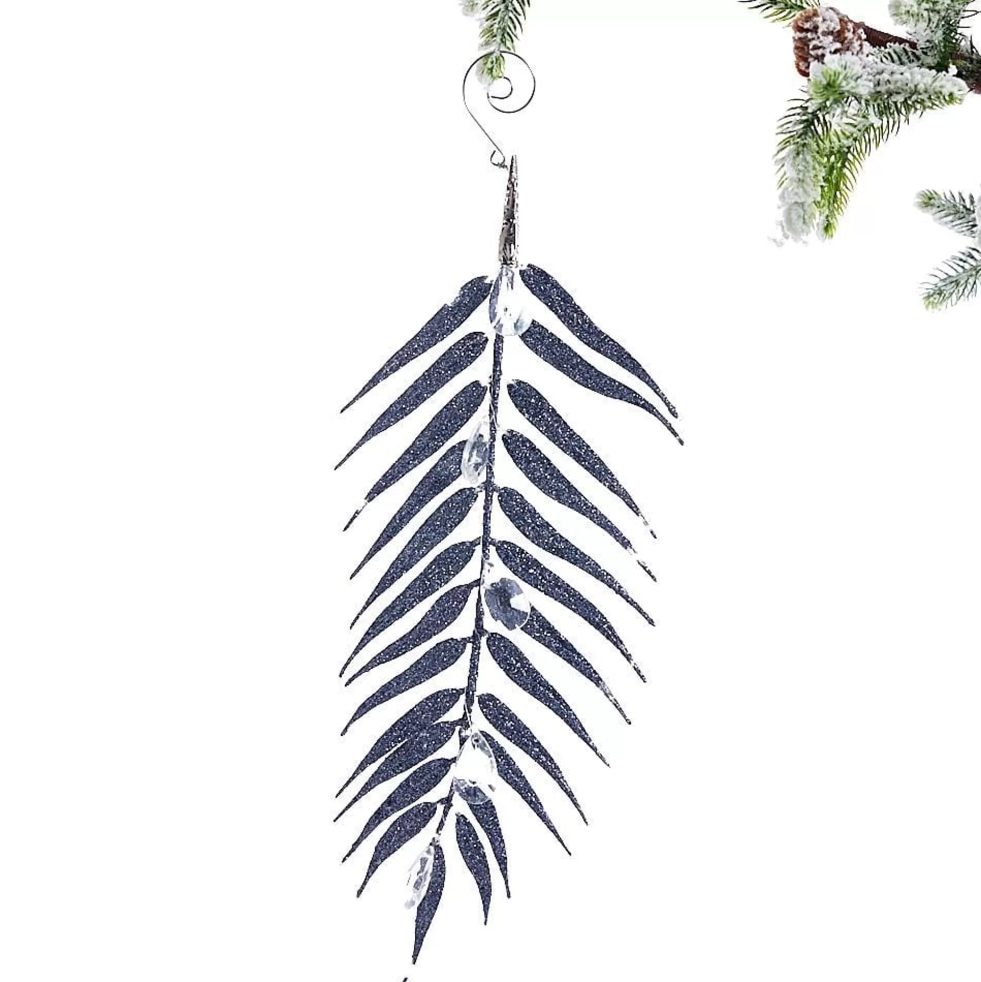 Magical Winter Wonderland>Christmas World Silver Leaf Branch Tree Decoration