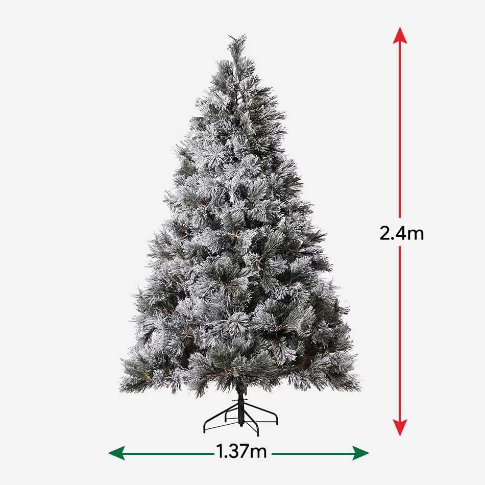 Artificial Trees>Christmas World Snowy Mountain Flocked Tree 8Ft (2.4M)