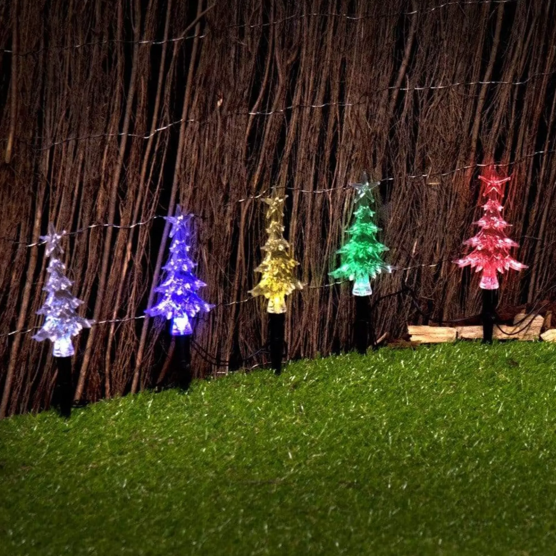 Path Poles>Christmas World Solar Mini Path Trees (10Pcs)