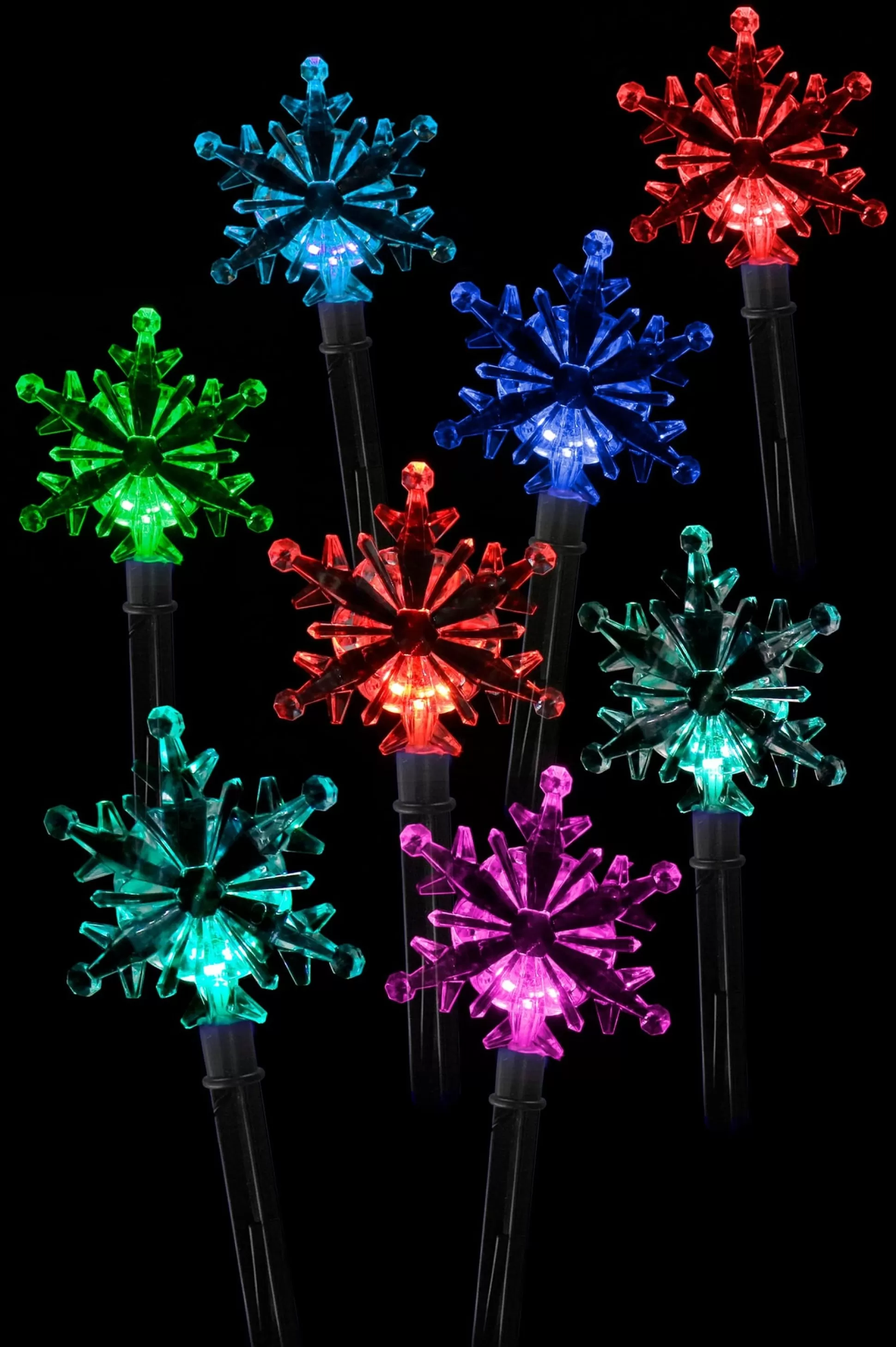 Solar Lights>Christmas World Solar Snowflake Path Lights (8Pcs)