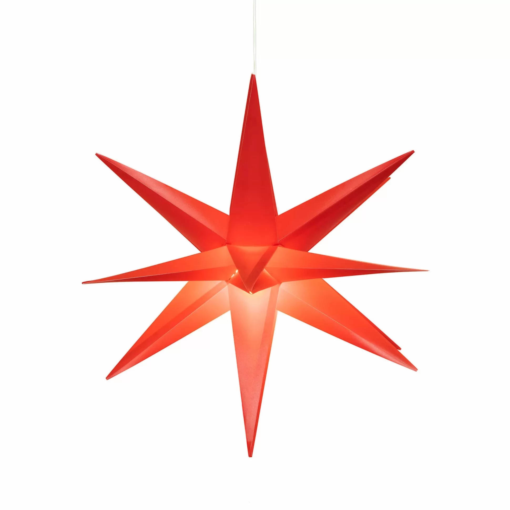 3D & 2D Displays>Christmas World Starburst Hanging Decorative Red Light