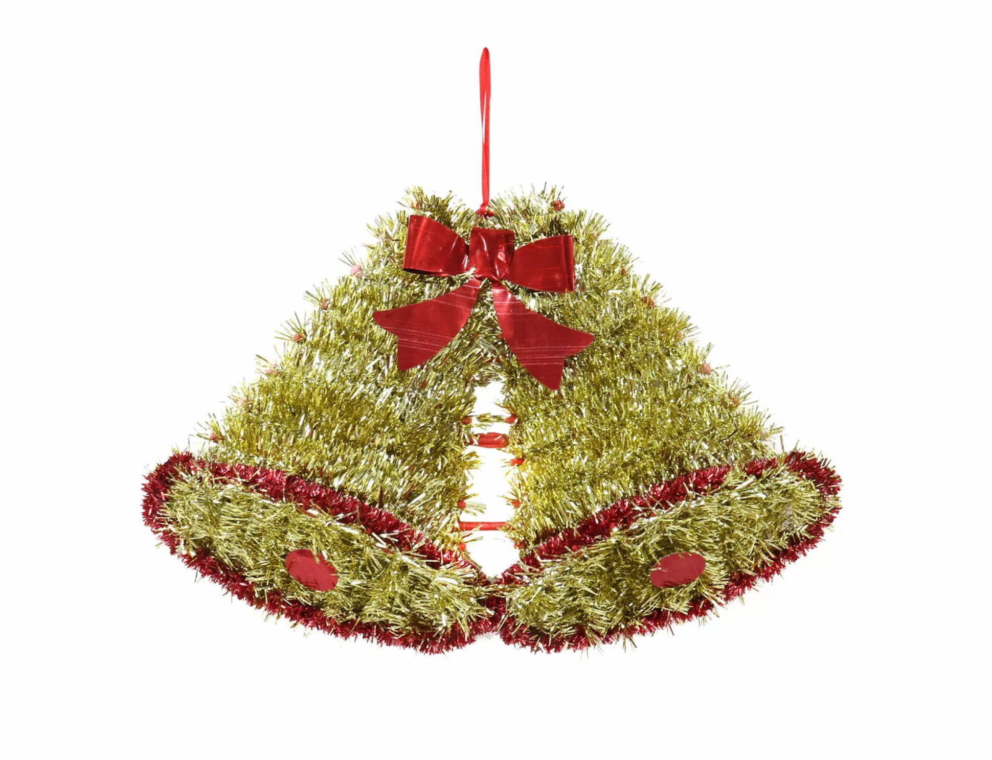 Tinsels>Christmas World Tinsel Twin Bells Plaque Asst