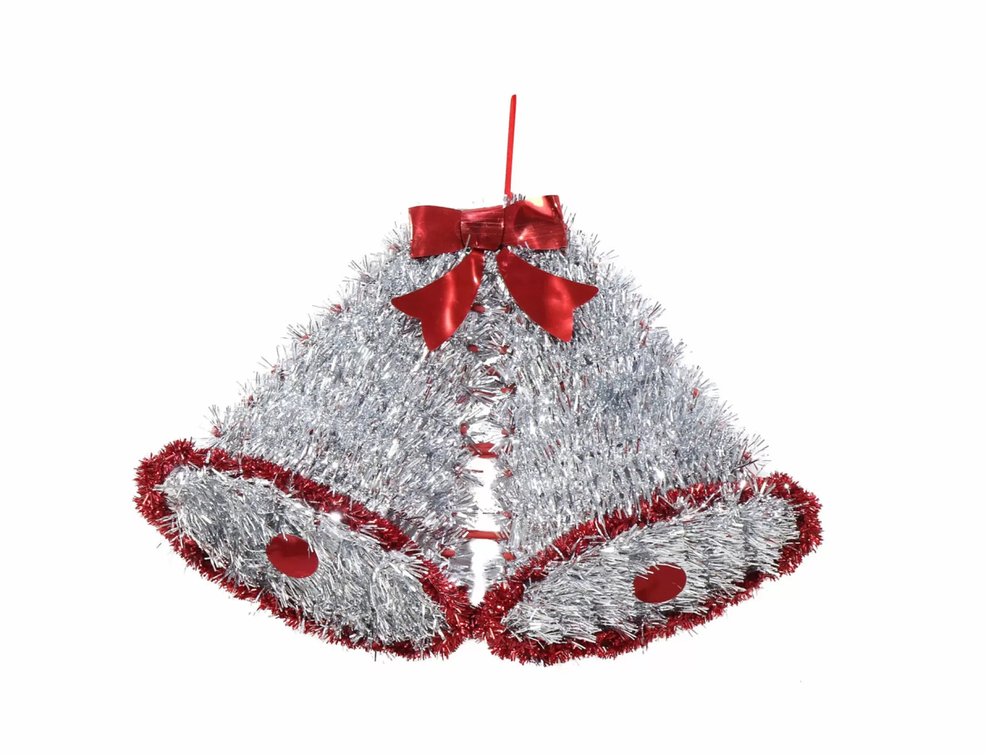 Tinsels>Christmas World Tinsel Twin Bells Plaque Asst