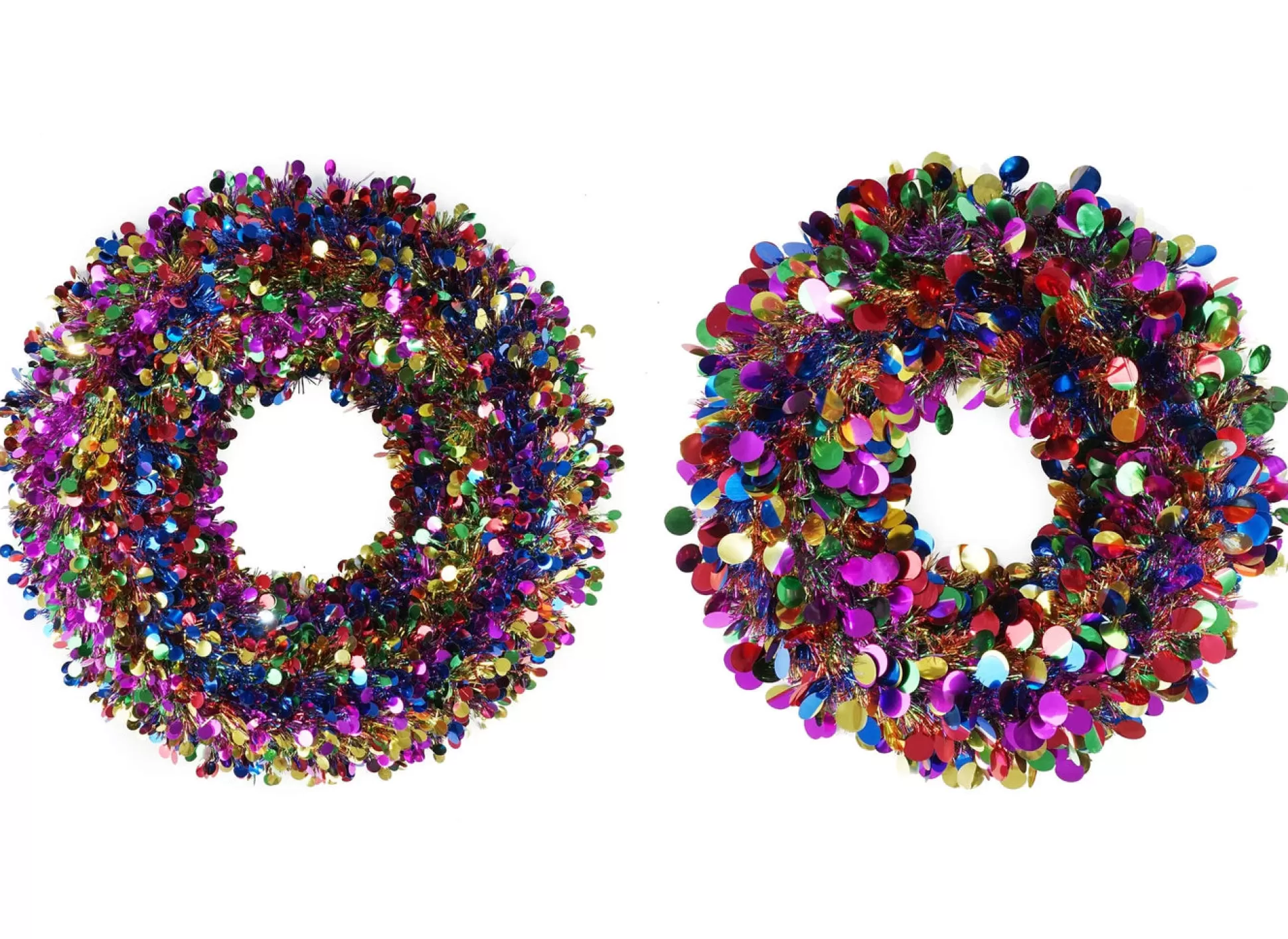 Elf'S Galore>Christmas World Tinsel Wreath With Large Dots (50Cm)