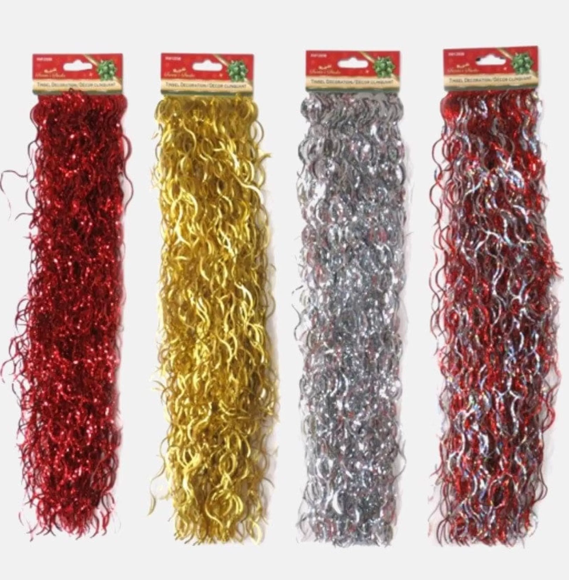 Traditional & Berry>Christmas World Wavy Christmas Tinsel Asst