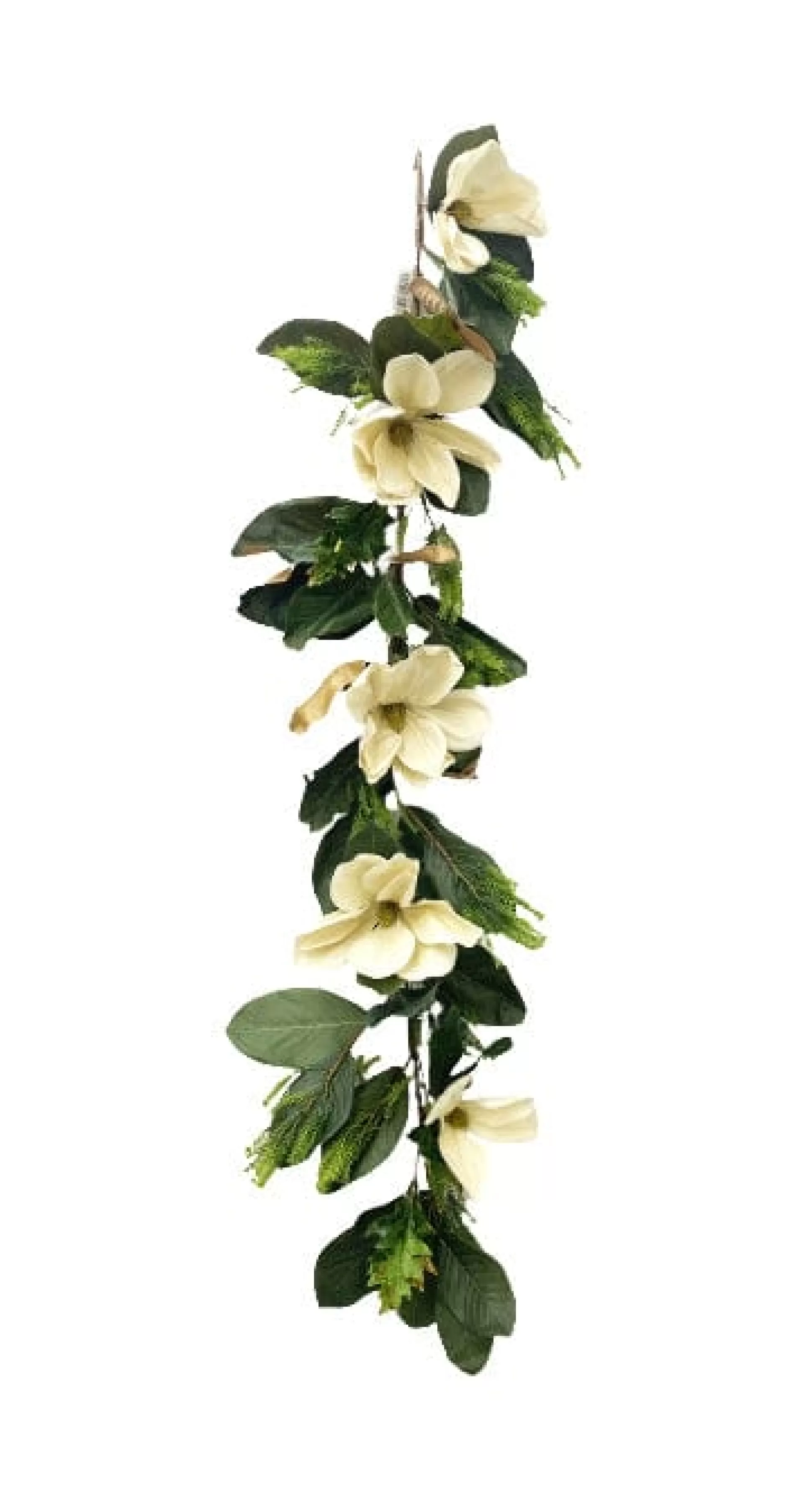 Wreaths, Garlands And Bows>Christmas World White Magnolia Garland (1.5M)