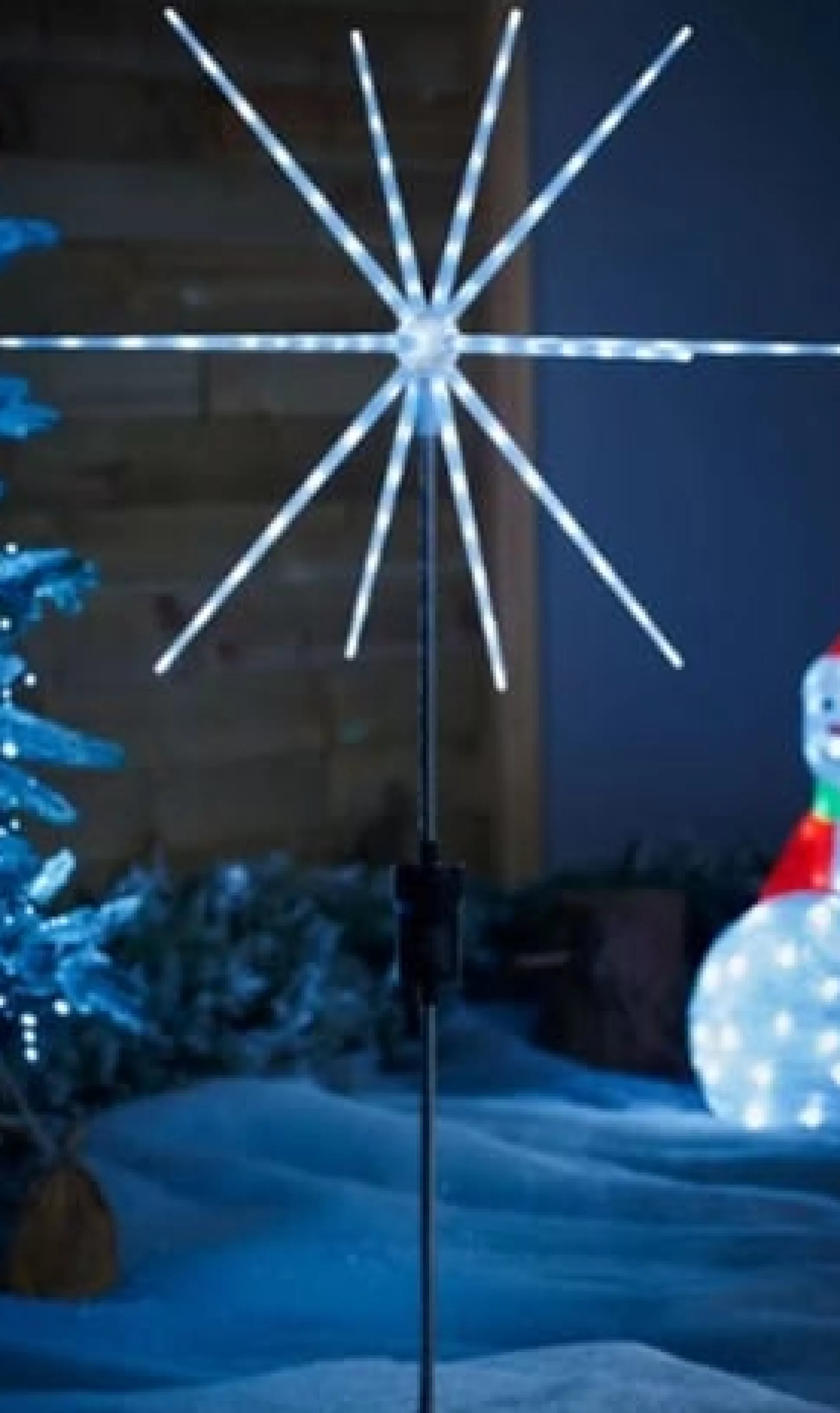 Path Poles>Christmas World White Starburst Pathway Stake Light